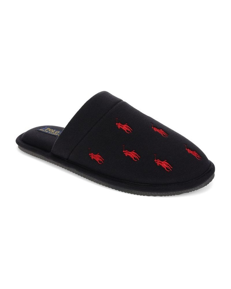 Men's Klarence Jersey Scuff Slipper Black $38.50 Shoes