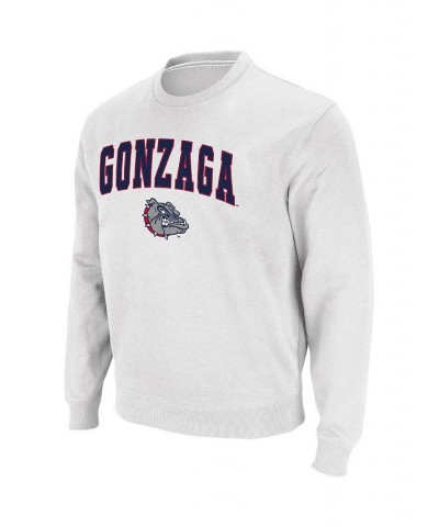 Men's White Gonzaga Bulldogs Arch & Logo Tackle Twill Pullover Sweatshirt $30.59 Sweatshirt