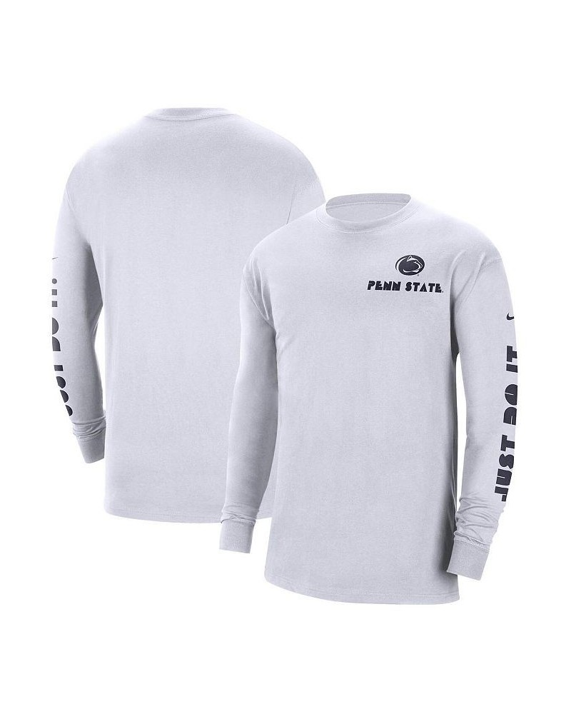 Men's White Penn State Nittany Lions Heritage Max 90 Long Sleeve T-shirt $21.15 T-Shirts