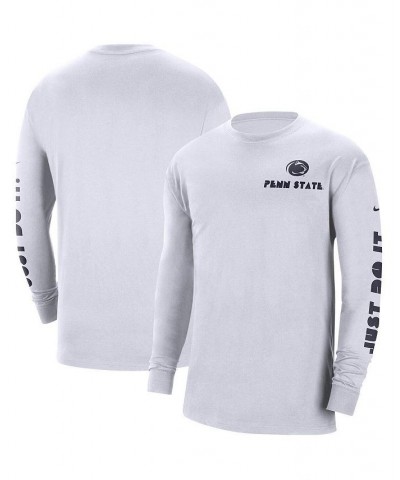 Men's White Penn State Nittany Lions Heritage Max 90 Long Sleeve T-shirt $21.15 T-Shirts