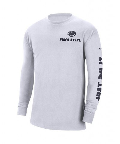 Men's White Penn State Nittany Lions Heritage Max 90 Long Sleeve T-shirt $21.15 T-Shirts