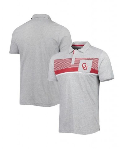 Men's Heathered Gray Oklahoma Sooners Golfer Pocket Polo Shirt $20.39 Polo Shirts