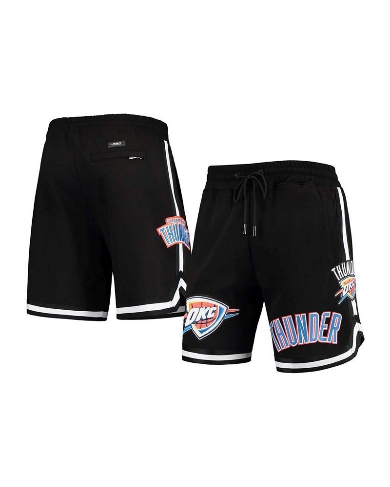 Men's Black Oklahoma City Thunder Chenille Shorts $43.24 Shorts