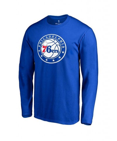 Men's Ben Simmons Royal Philadelphia 76ers Backer Name and Number Long Sleeve T-shirt $20.25 T-Shirts