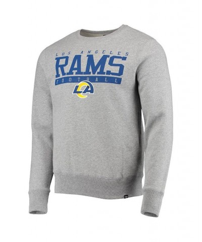 Men's Heathered Gray Los Angeles Rams Block Headline Pullover Sweatshirt $31.35 Sweatshirt