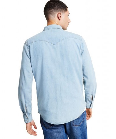 Men's Classic Clean Standard Fit Denim Western Shirt PD02 $28.00 Shirts