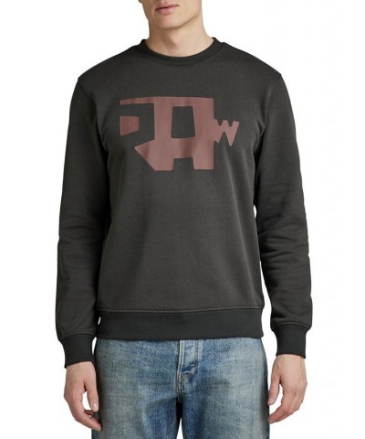 Men's Abstract Raw Logo Graphic Sweatshirt Gray $29.67 Sweatshirt