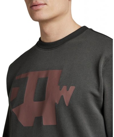 Men's Abstract Raw Logo Graphic Sweatshirt Gray $29.67 Sweatshirt