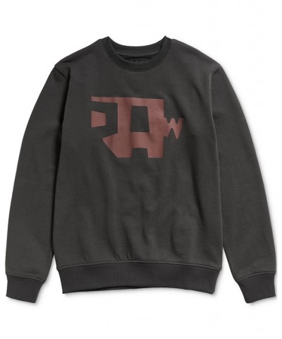 Men's Abstract Raw Logo Graphic Sweatshirt Gray $29.67 Sweatshirt