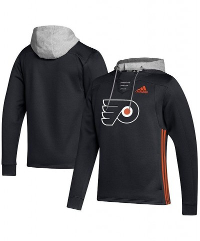 Men's Black Philadelphia Flyers Skate Lace Primeblue Team Pullover Hoodie $53.90 Sweatshirt