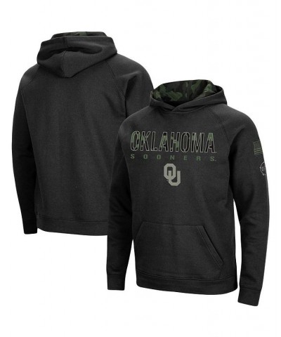 Men's Black Oklahoma Sooners Big and Tall OHT Military-Inspired Appreciation Raglan Pullover Hoodie $40.79 Sweatshirt