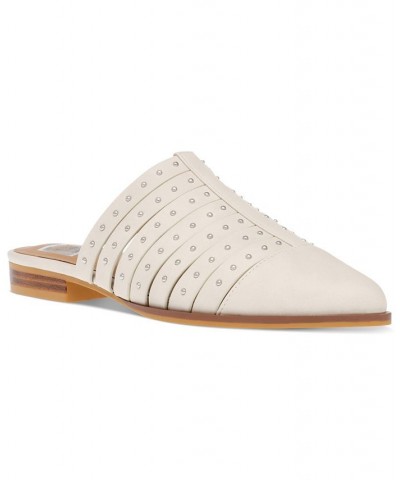 Women's Idilly Woven Slip-On Mule Flats Ivory/Cream $32.25 Shoes