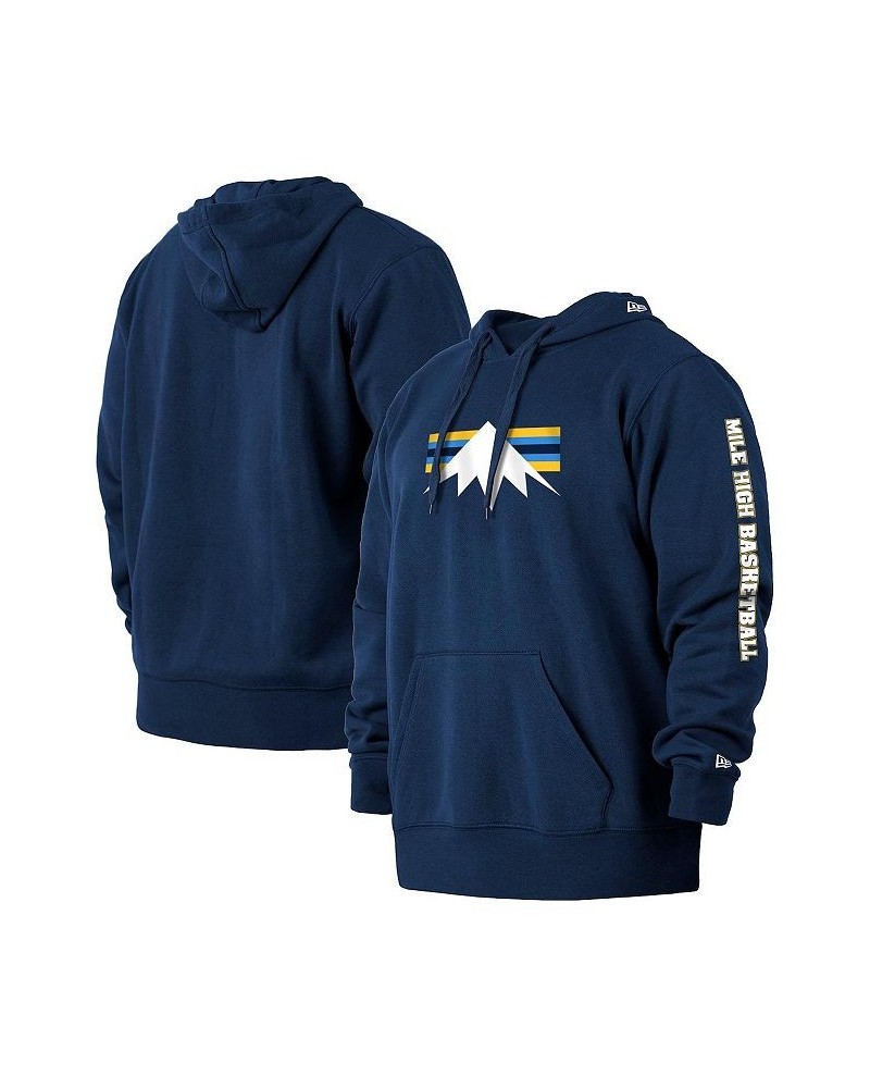 Men's Navy Denver Nuggets 2021/22 City Edition Big and Tall Pullover Hoodie $30.36 Sweatshirt