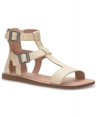 Women's Brelin Gladiator Flat Sandals Tan/Beige $46.28 Shoes