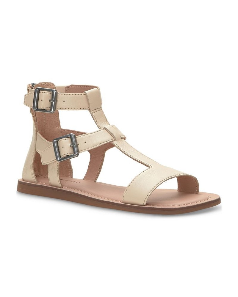 Women's Brelin Gladiator Flat Sandals Tan/Beige $46.28 Shoes