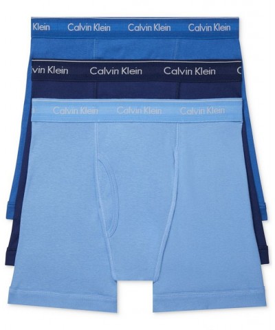 Men's 3-Pack Cotton Classics Boxer Briefs Blue $18.13 Underwear