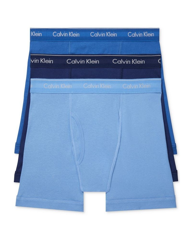 Men's 3-Pack Cotton Classics Boxer Briefs Blue $18.13 Underwear