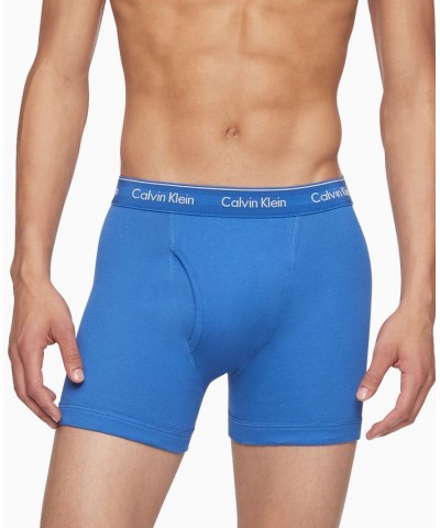 Men's 3-Pack Cotton Classics Boxer Briefs Blue $18.13 Underwear