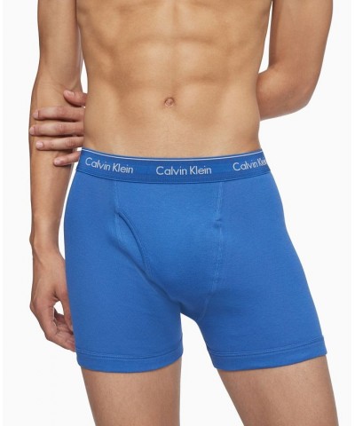 Men's 3-Pack Cotton Classics Boxer Briefs Blue $18.13 Underwear