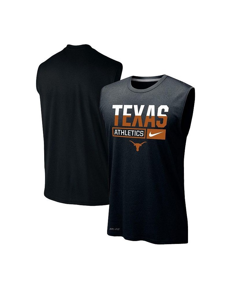 Men's Black Texas Longhorns Wordmark Drop Legend Performance Tank Top $28.99 T-Shirts