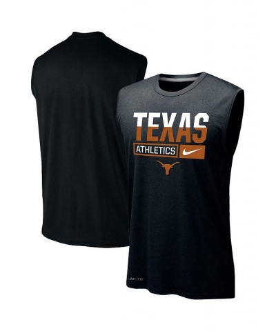 Men's Black Texas Longhorns Wordmark Drop Legend Performance Tank Top $28.99 T-Shirts