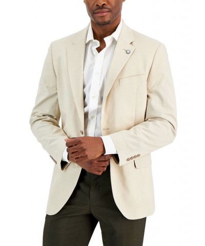 Men's Modern-Fit Chambray Sport Coat Yellow $39.95 Blazers