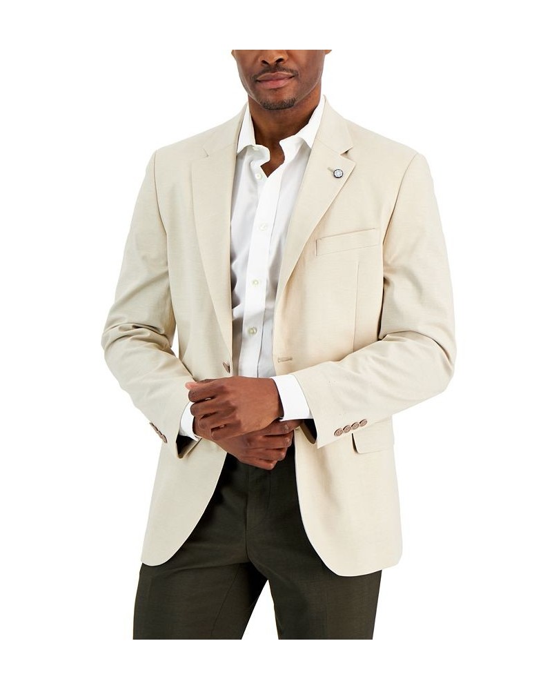 Men's Modern-Fit Chambray Sport Coat Yellow $39.95 Blazers