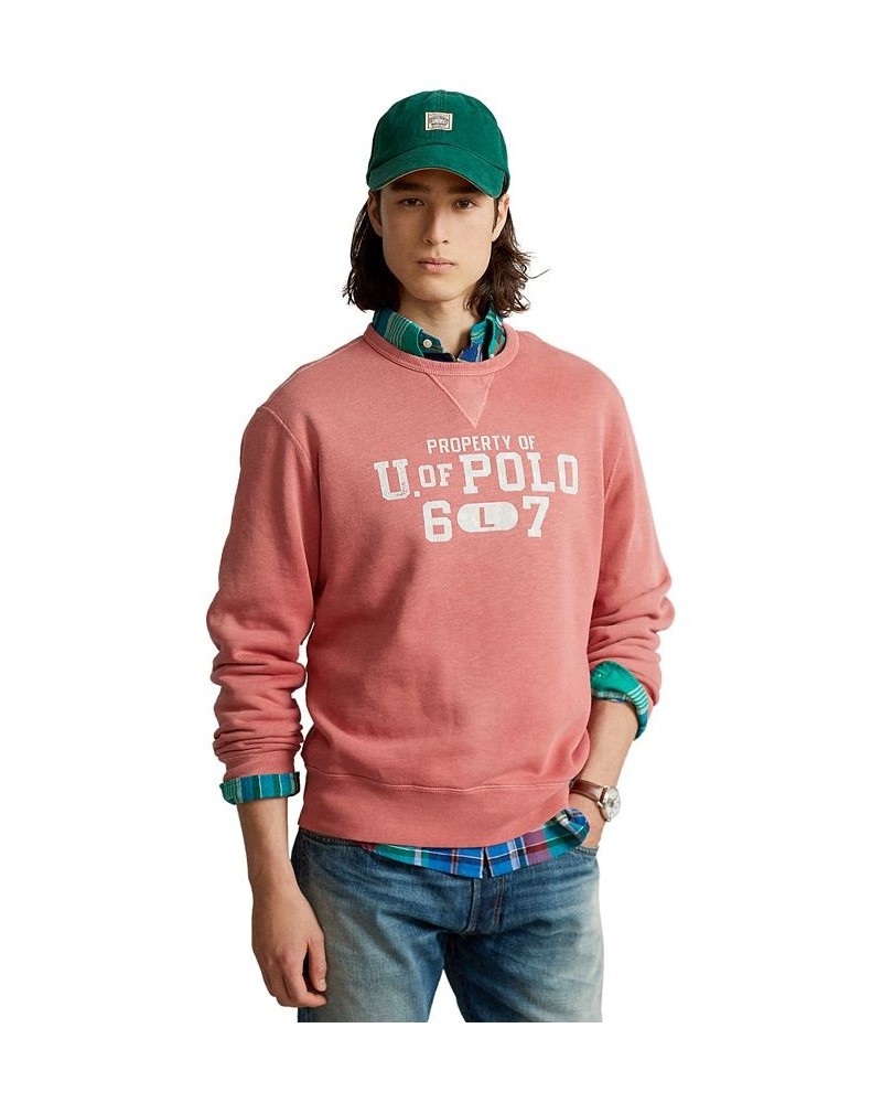 Men's U of Polo Fleece Sweatshirt Red $33.94 Sweatshirt