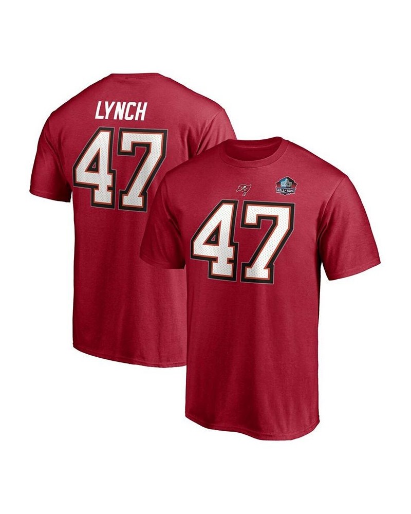 Men's John Lynch Red Tampa Bay Buccaneers NFL Hall Of Fame Class Of 2021 Name and Number T-shirt $19.03 T-Shirts