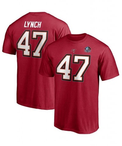 Men's John Lynch Red Tampa Bay Buccaneers NFL Hall Of Fame Class Of 2021 Name and Number T-shirt $19.03 T-Shirts