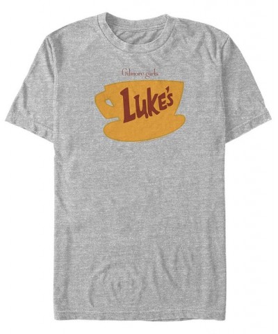 Men's Gilmore Girls TV Luke's Short Sleeve T-shirt Gray $16.45 T-Shirts