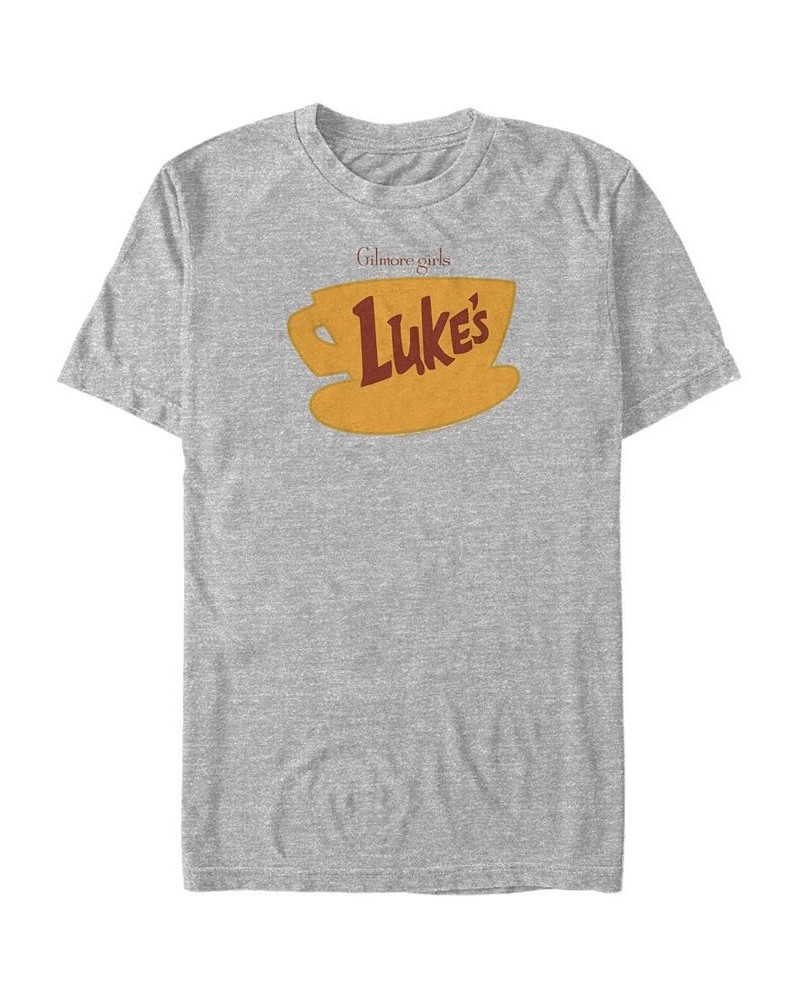 Men's Gilmore Girls TV Luke's Short Sleeve T-shirt Gray $16.45 T-Shirts