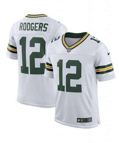 Men's Aaron Rodgers White Green Bay Packers Classic Elite Player Jersey $96.57 Jersey