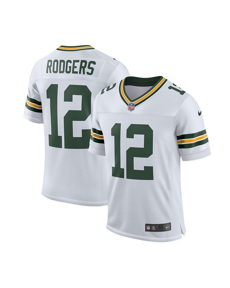 Men's Aaron Rodgers White Green Bay Packers Classic Elite Player Jersey $96.57 Jersey