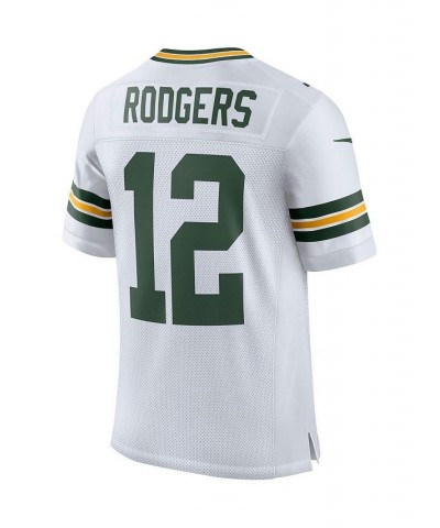 Men's Aaron Rodgers White Green Bay Packers Classic Elite Player Jersey $96.57 Jersey