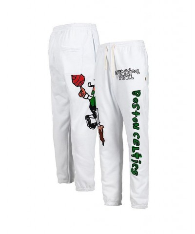 Men's White Boston Celtics Sweatpants $51.99 Pants