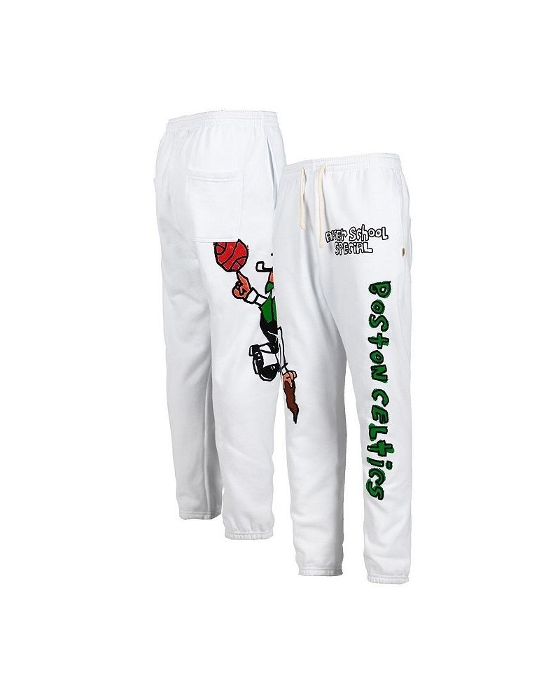 Men's White Boston Celtics Sweatpants $51.99 Pants