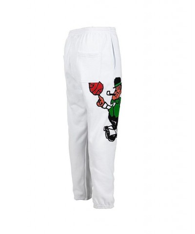 Men's White Boston Celtics Sweatpants $51.99 Pants