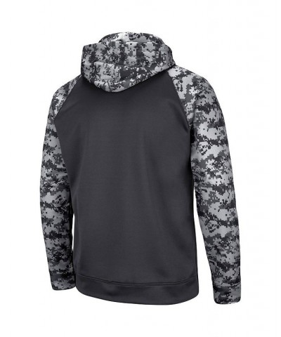 Men's Charcoal UConn Huskies OHT Military-Inspired Appreciation Digital Camo Pullover Hoodie $31.50 Sweatshirt