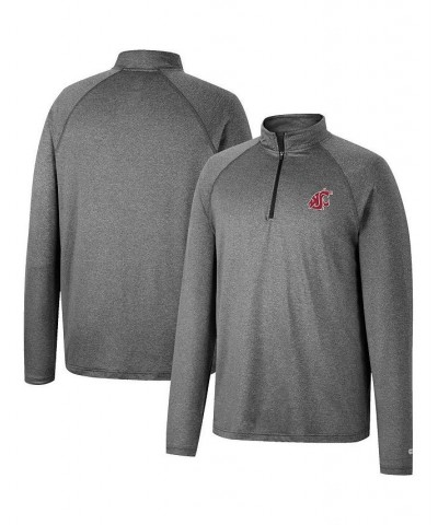 Men's Heathered Gray Washington State Cougars Earth First Raglan Quarter-Zip Windshirt $31.79 Sweatshirt