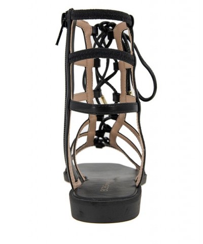 Women's Lariat Gladiator Sandal Black $56.76 Shoes