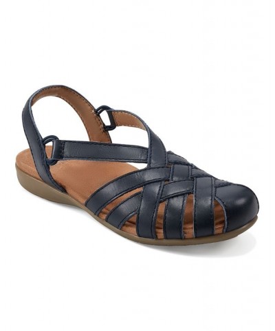 Women's Berri Woven Casual Round Toe Slingback Sandals PD06 $40.05 Shoes