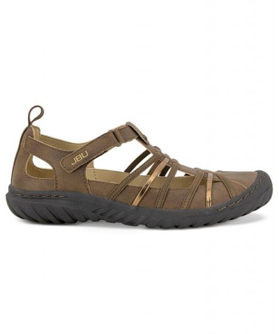 Women's Peace Woven Strappy Sporty Sandals Brown $39.16 Shoes