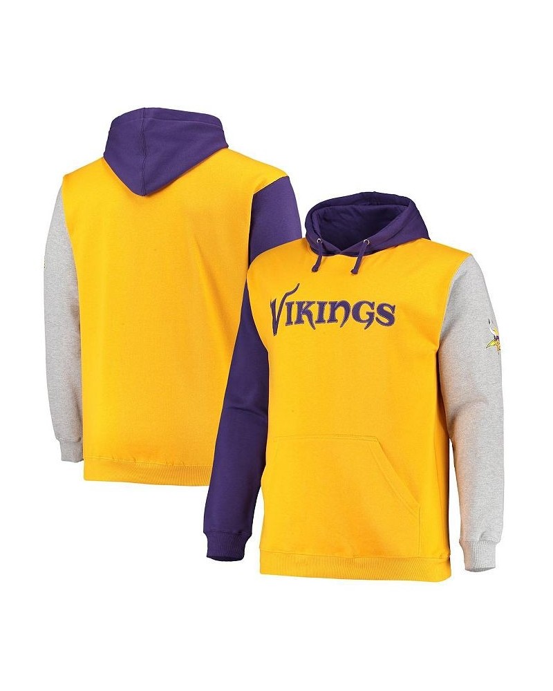 Men's Purple, Gold-Tone Minnesota Vikings Big and Tall Pullover Hoodie $40.50 Sweatshirt