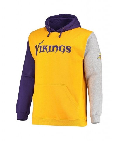 Men's Purple, Gold-Tone Minnesota Vikings Big and Tall Pullover Hoodie $40.50 Sweatshirt