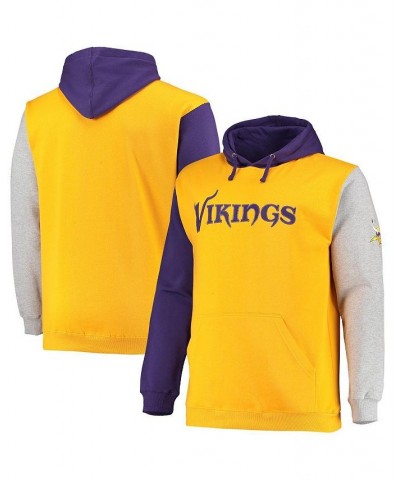 Men's Purple, Gold-Tone Minnesota Vikings Big and Tall Pullover Hoodie $40.50 Sweatshirt