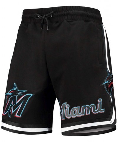 Men's Black Miami Marlins Team Shorts $39.60 Shorts