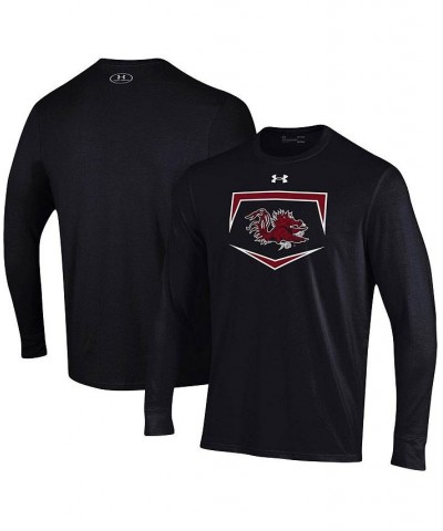 Men's Black South Carolina Gamecocks Baseball Base Logo Long Sleeve T-shirt $22.50 T-Shirts