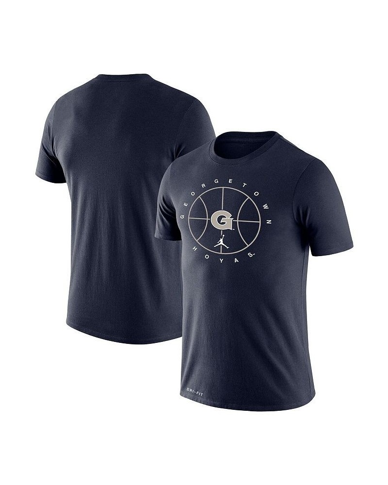 Men's Brand Navy Georgetown Hoyas Basketball Icon Legend Performance T-shirt $24.50 T-Shirts