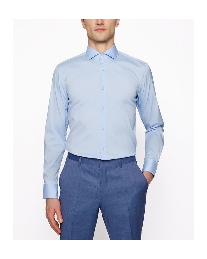 BOSS by Men's Slim-Fit Shirt Blue $52.08 Dress Shirts